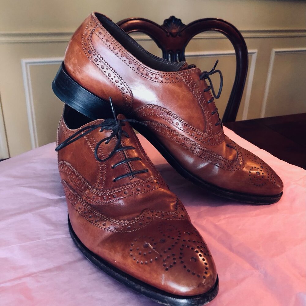 Lorenzo Banfi Oxford Shoes Size 9M Italian Made in Milano